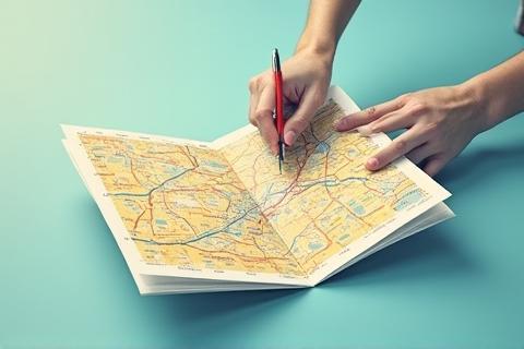 Travel planning with maps